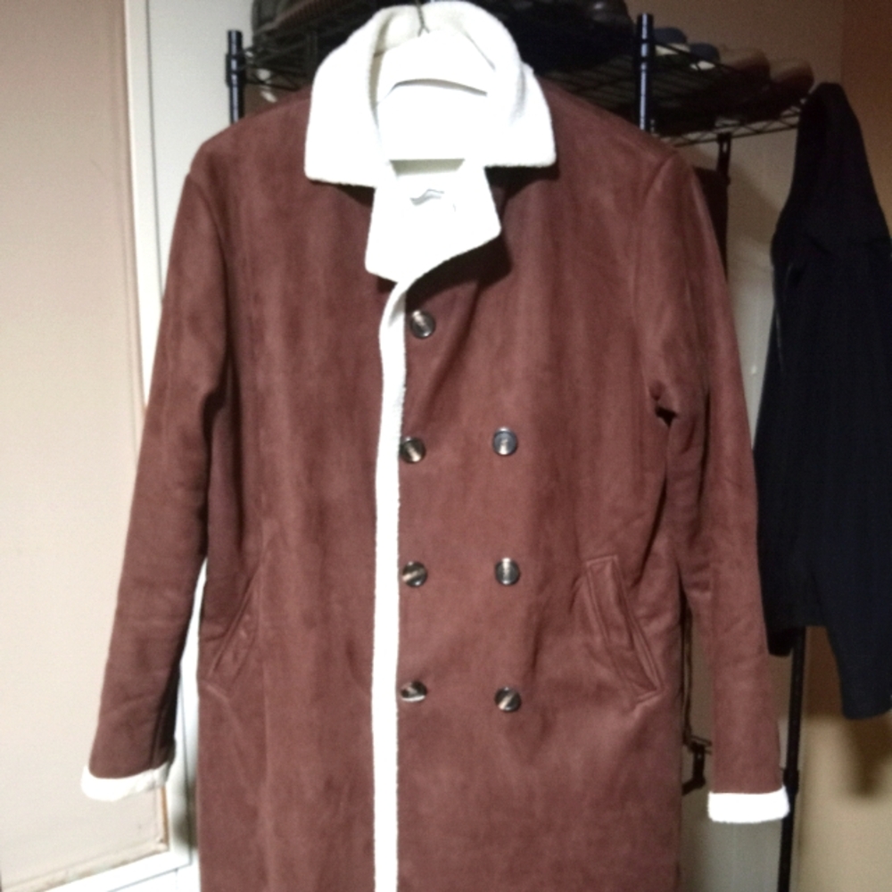 3/4 quarter length fleece lined lightweight coat